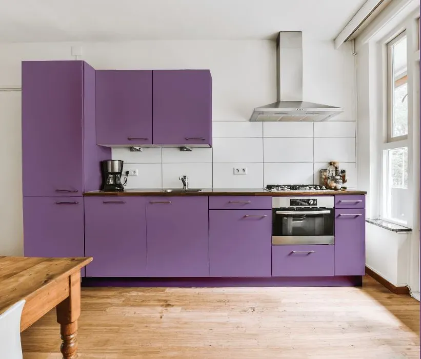 Behr Lilac Intuition kitchen cabinets