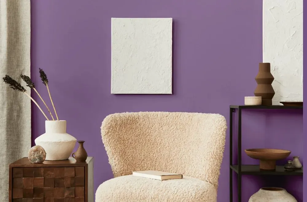 Behr Lilac Intuition living room interior