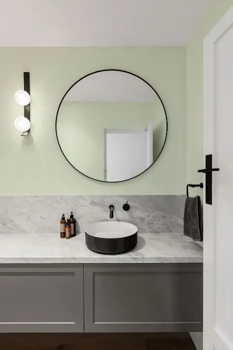 Behr Magic Mint minimalist bathroom