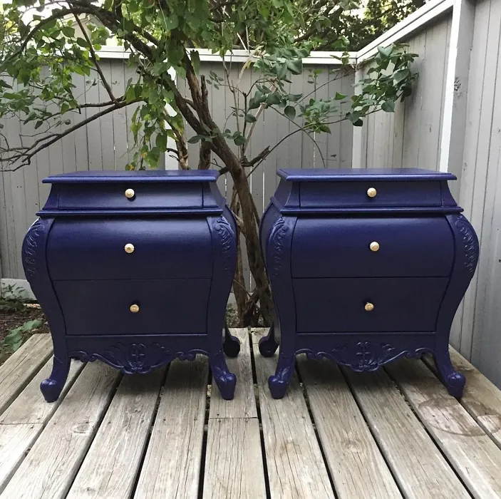 Behr Manhattan Blue painted furniture 