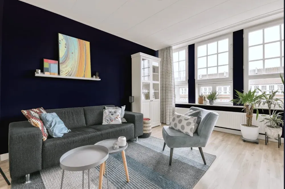 Behr Manhattan Blue living room walls
