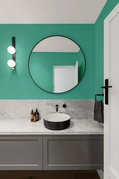 Behr March Aquamarine minimalist bathroom