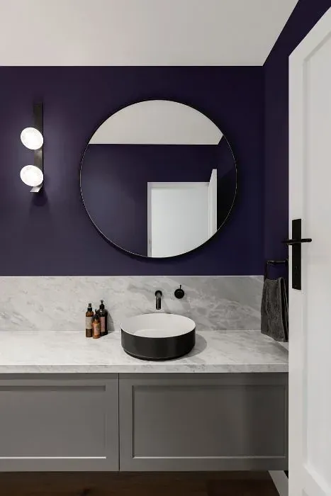 Behr Mardi Gras minimalist bathroom