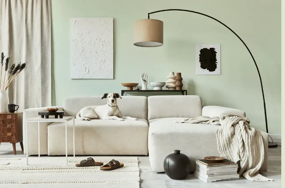 Behr Mayfair White cozy living room