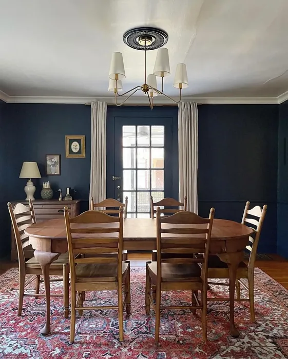 Behr Midnight Blue dining room color