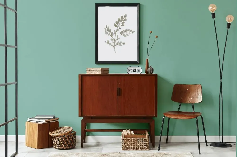 Behr Mild Evergreen japandi interior