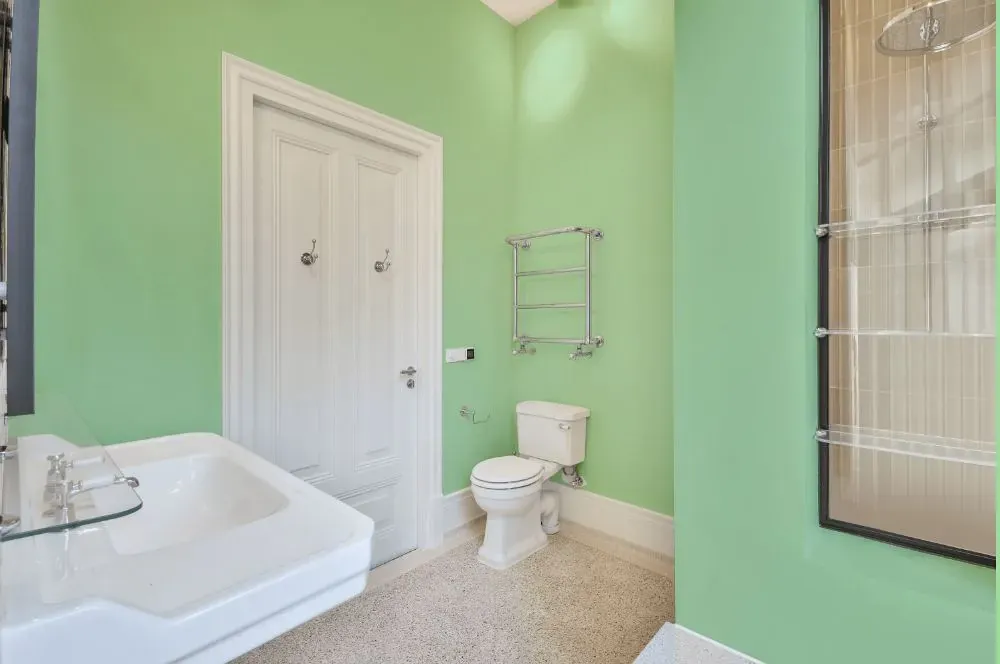 Behr Mint Parfait bathroom