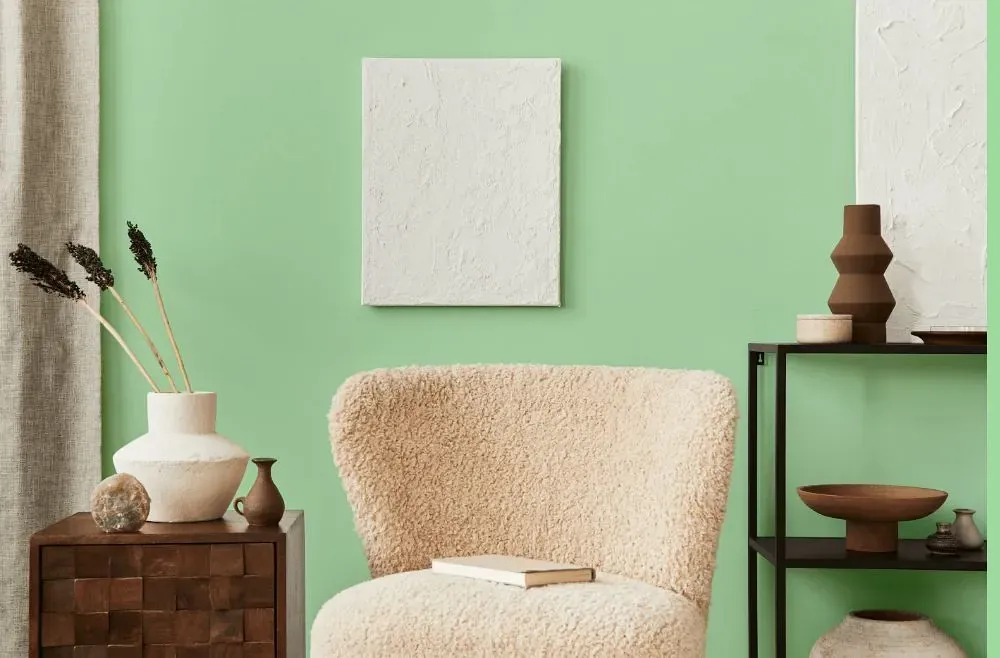 Behr Mint Parfait living room interior