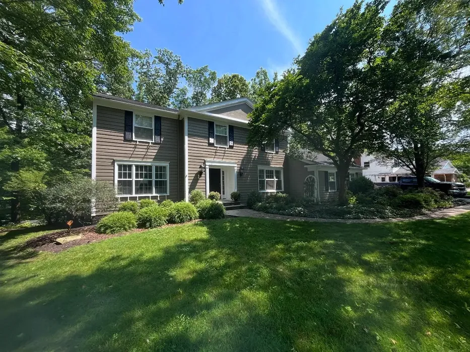 Behr Mocha Accent house exterior 