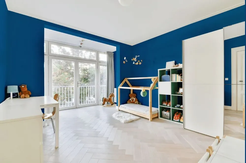 Behr Mondrian Blue kidsroom interior, children's room