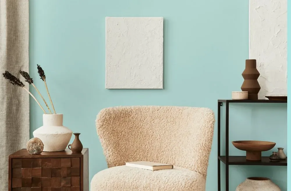 Behr Morning Sky living room interior