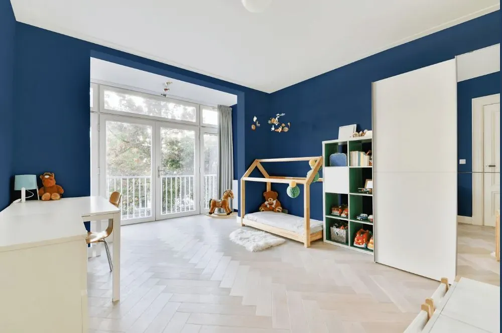 Behr Mosaic Blue kidsroom interior, children's room