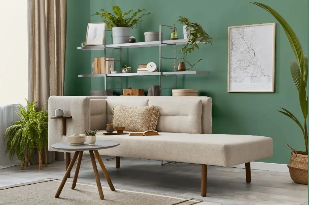 Behr Mossy Bench living room