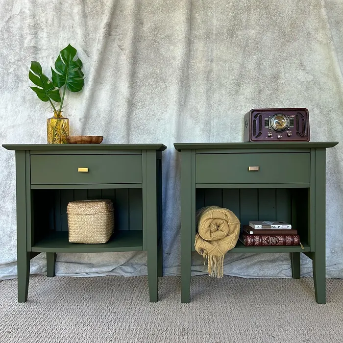 Behr Mountain Olive painted furniture color