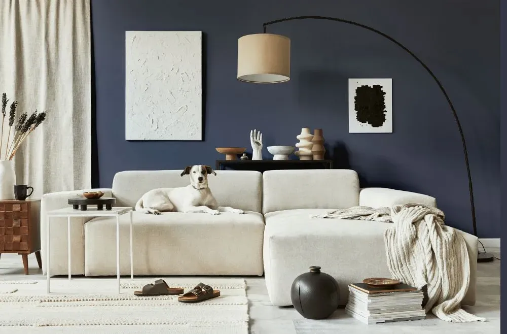 Behr Mysterious Night cozy living room