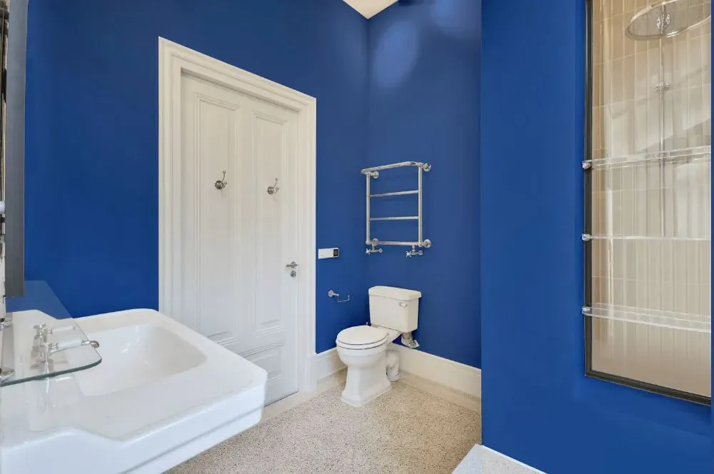 Behr New Age Blue bathroom