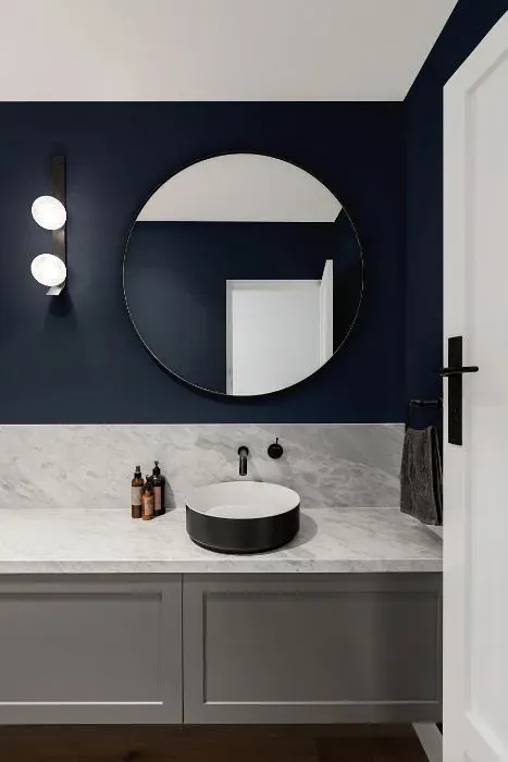 Behr Night Flight minimalist bathroom