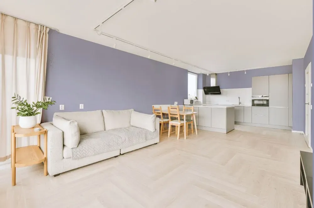 Behr Noble Purple living room interior