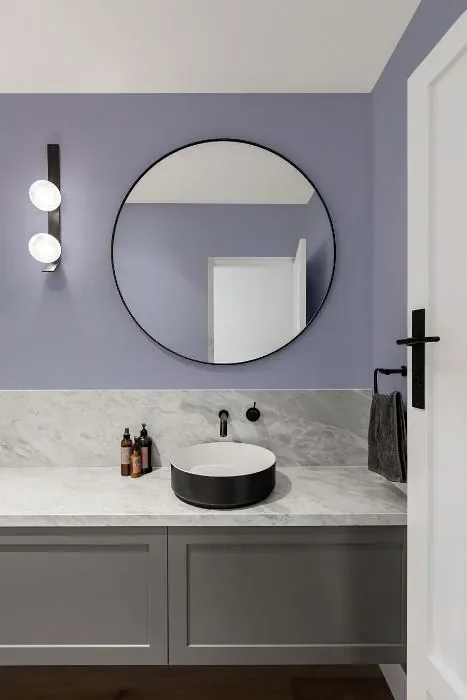Behr Noble Purple minimalist bathroom