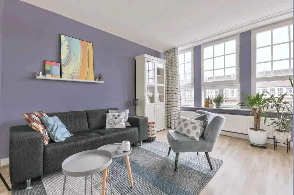 Behr Noble Purple living room walls