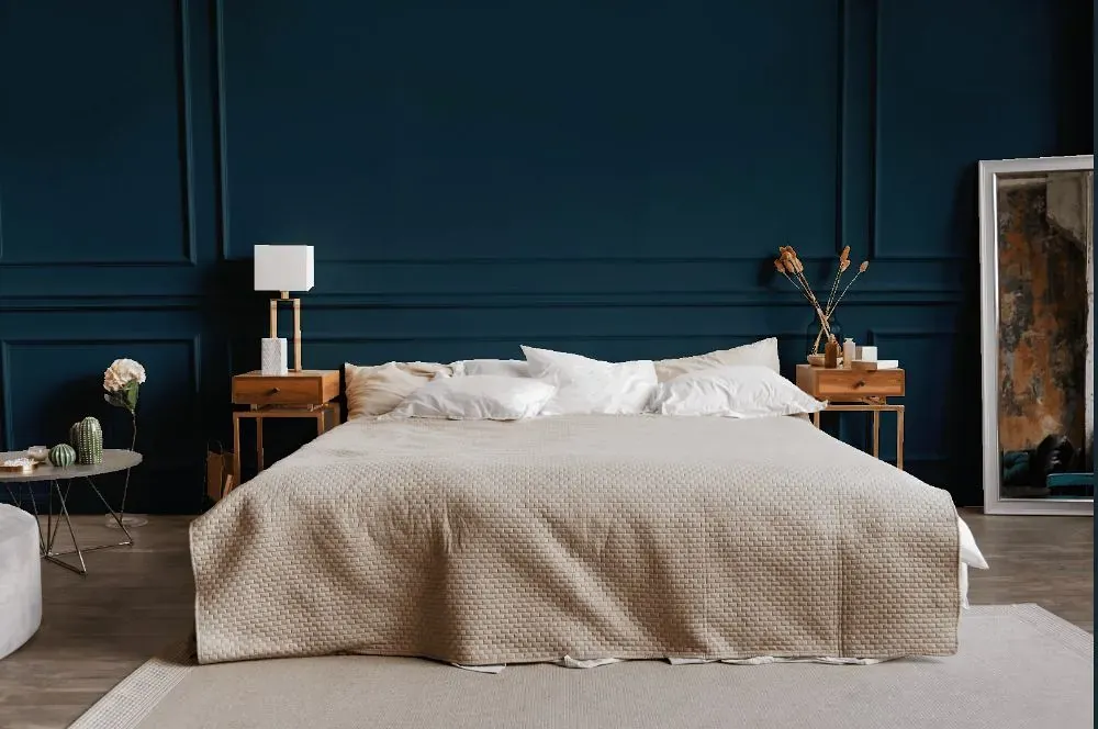 Behr Nocturne Blue bedroom