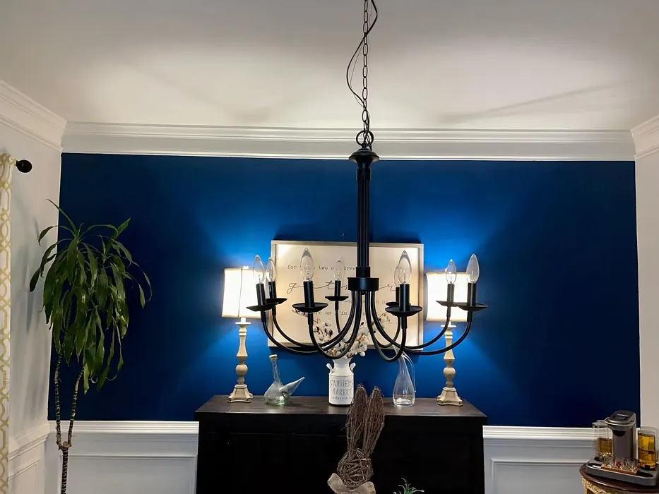 Behr Nocturne Blue living room paint