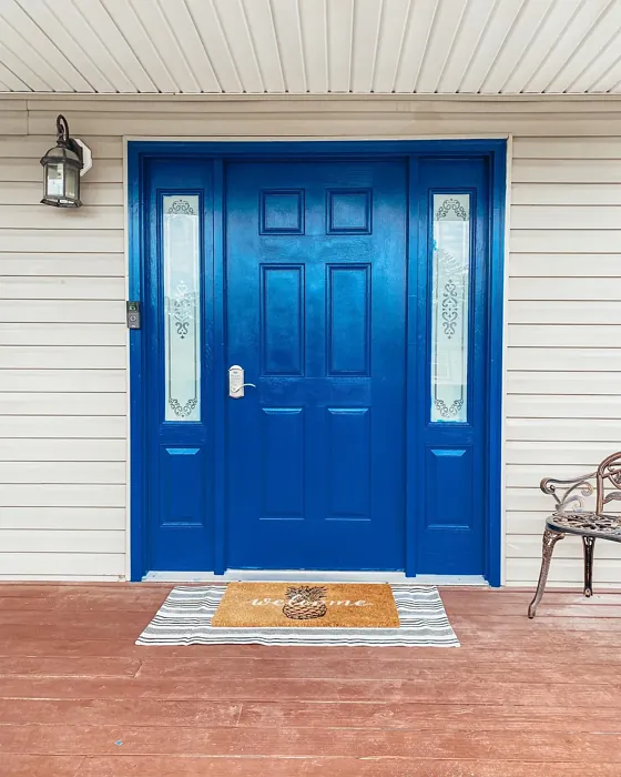 Behr Nocturne Blue front door color paint