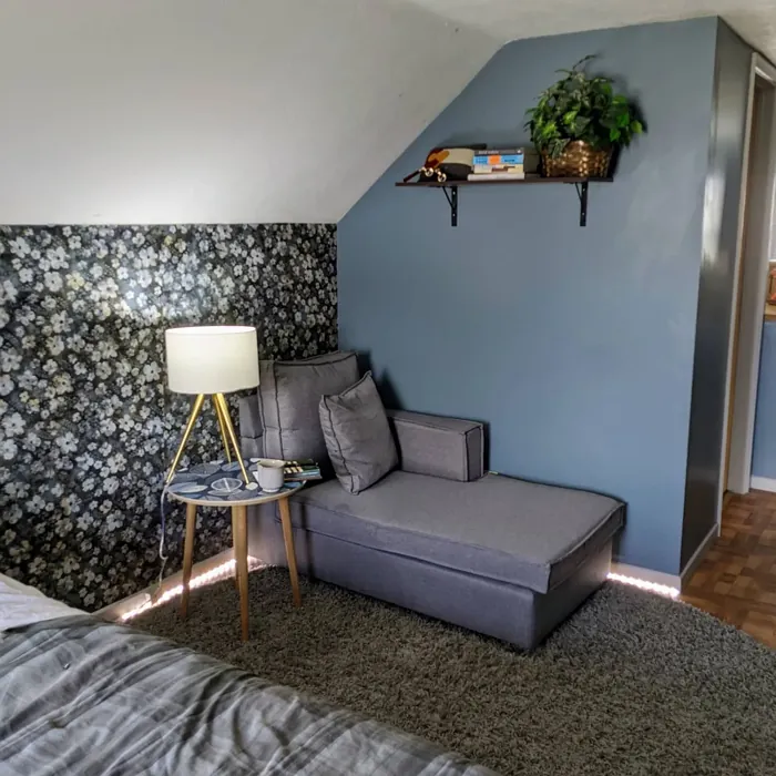 Behr Norwegian Blue bedroom makeover