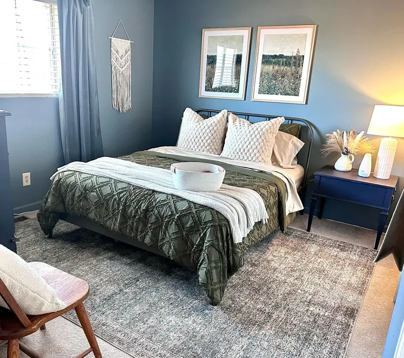 Behr Norwegian Blue cozy bedroom color review