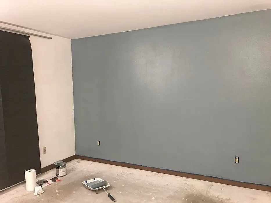 Behr Norwegian Blue accent wall color