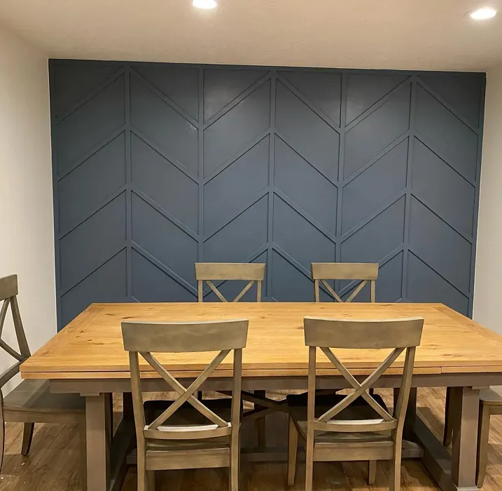 Behr Nypd accent wall panelling 