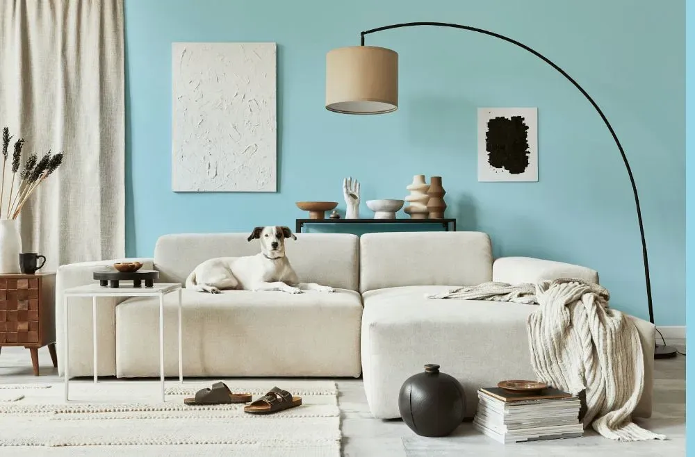 Behr Ocean Front cozy living room