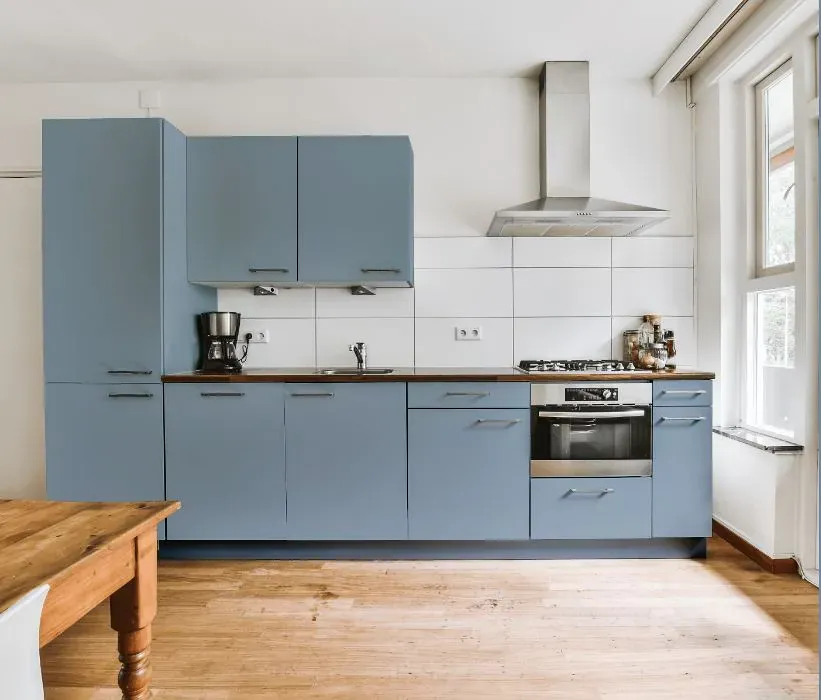 Behr Ombre Blue kitchen cabinets