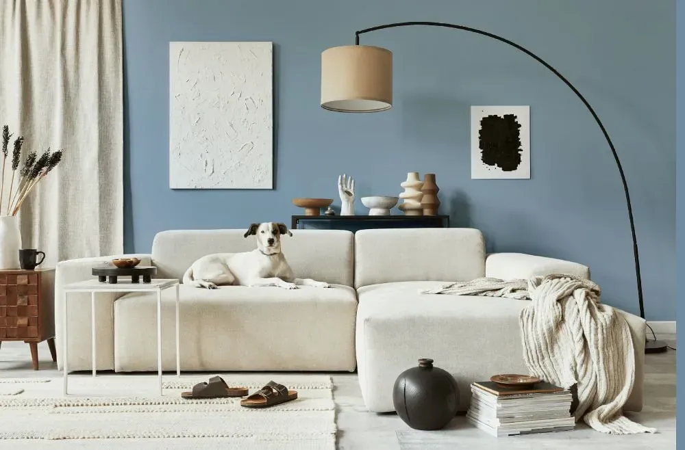 Behr Ombre Blue cozy living room
