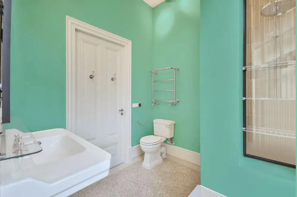 Behr Pageant Green bathroom