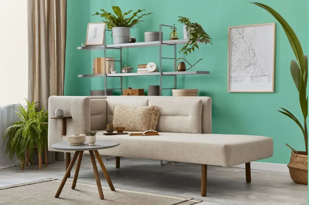 Behr Pageant Green living room