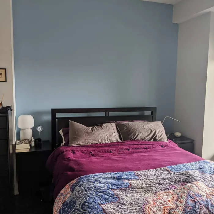 Behr Peaceful Blue bedroom accent wall