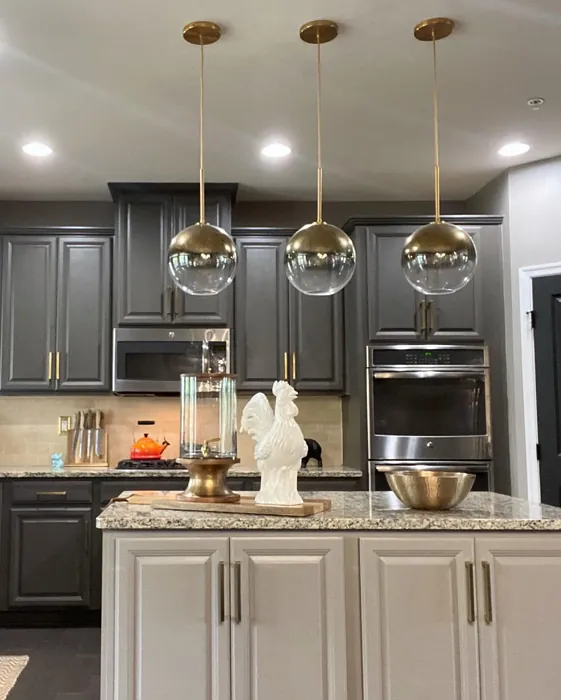 Behr Peppery kitchen cabinets review