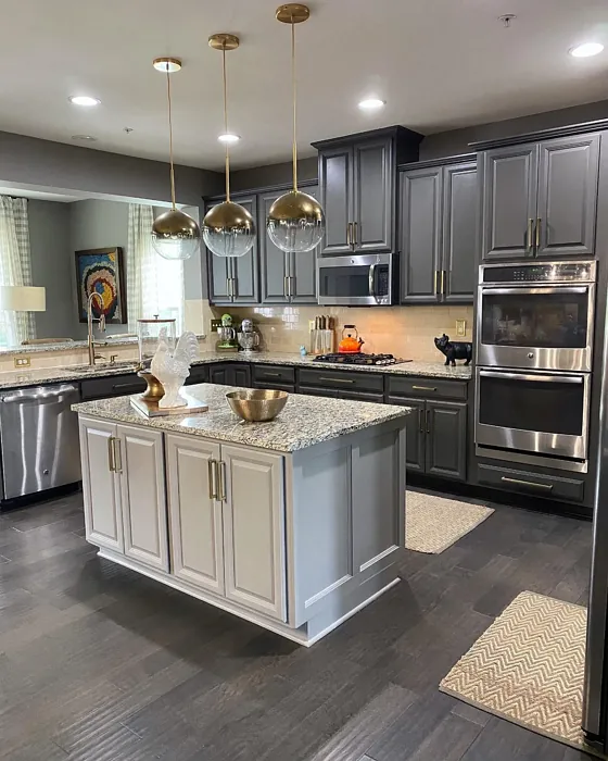 Behr Peppery kitchen cabinets paint review