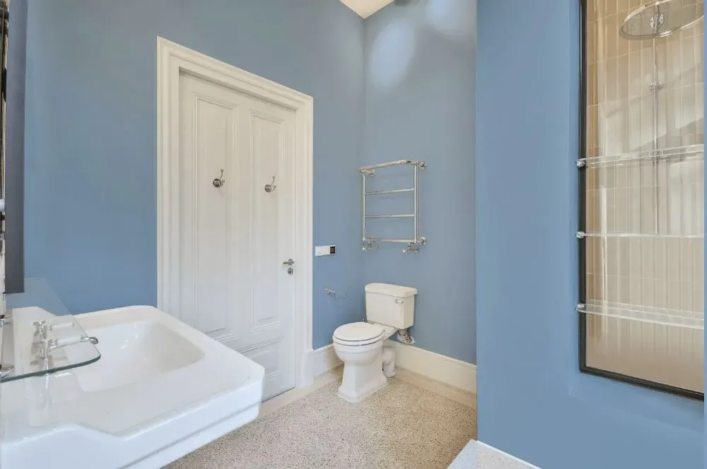 Behr Perennial Blue bathroom
