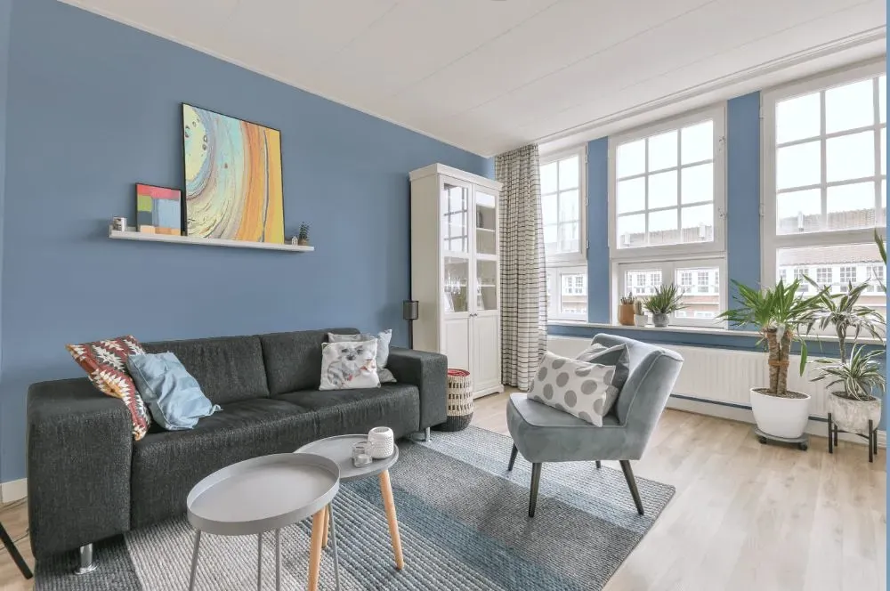 Behr Perennial Blue living room walls