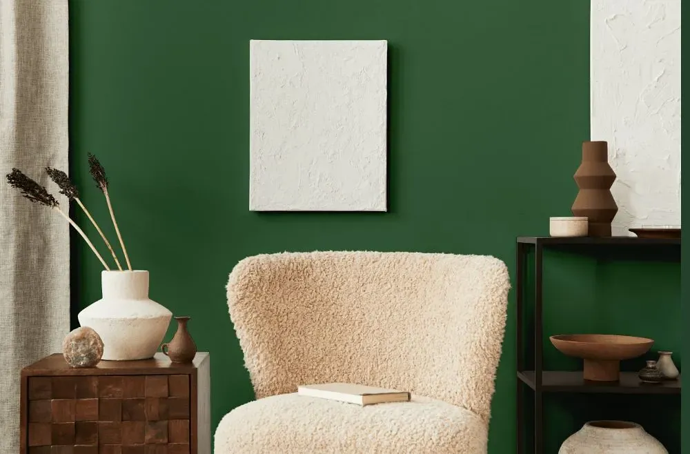 Behr Perennial Green living room interior