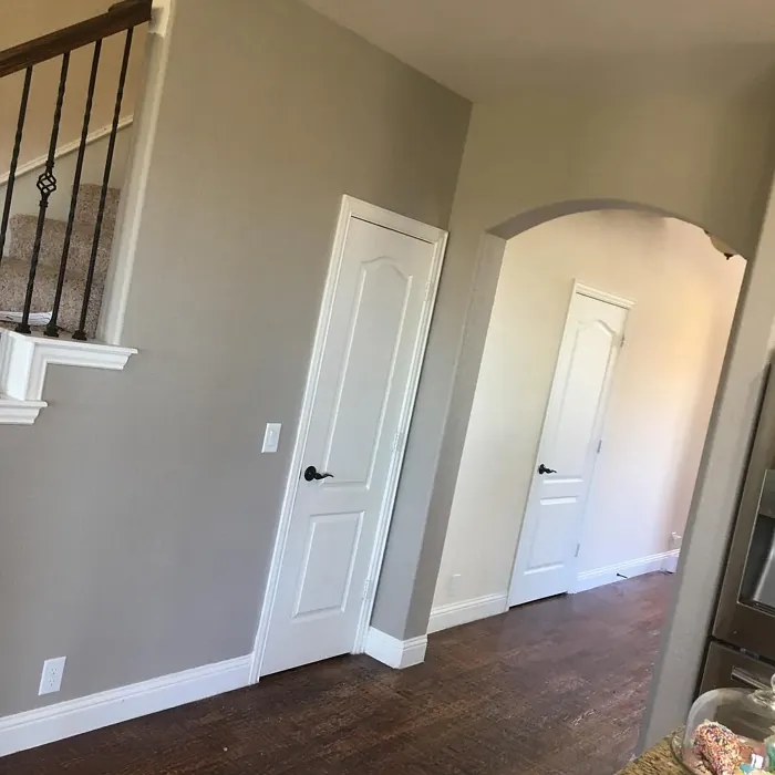 Behr Perfect Taupe hallway paint review