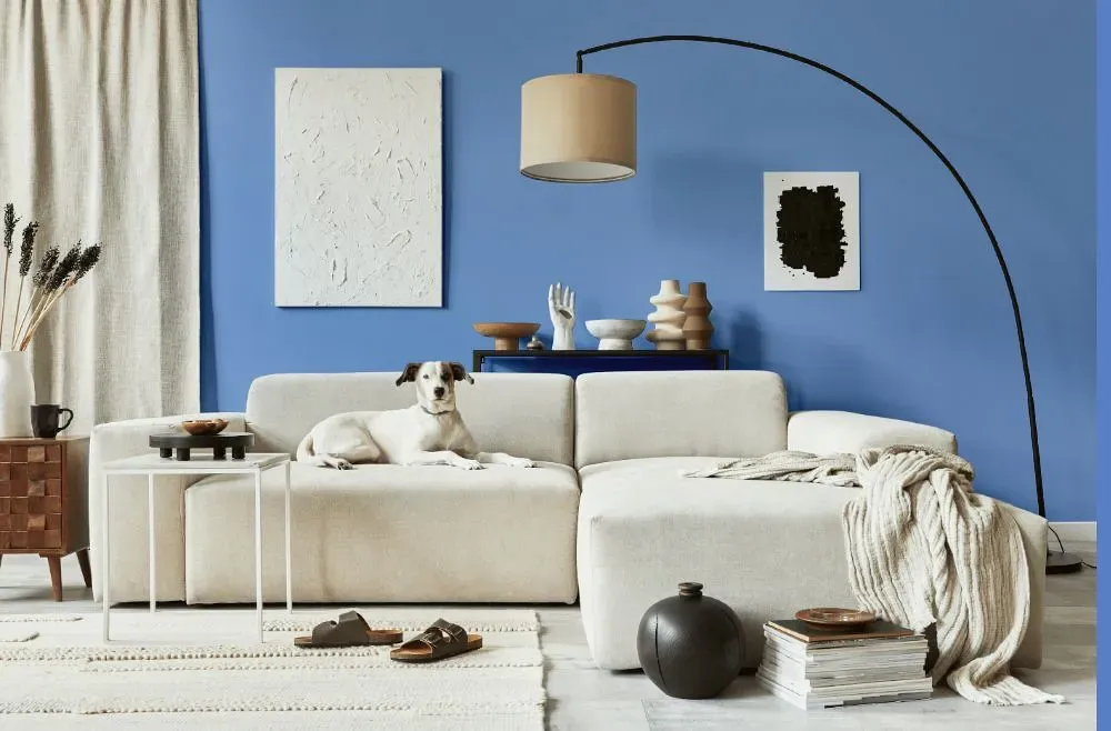 Behr Periwinkle cozy living room