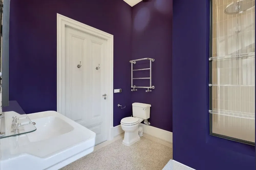 Behr Perpetual Purple bathroom