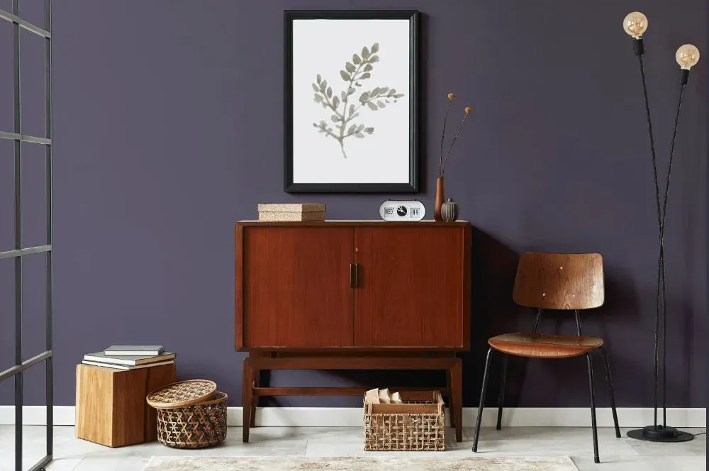 Behr Plush Purple japandi interior