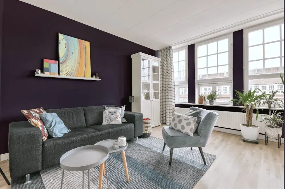 Behr Plush Purple living room walls