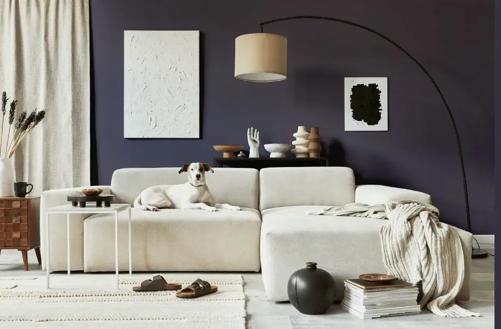 Behr Plush Purple cozy living room