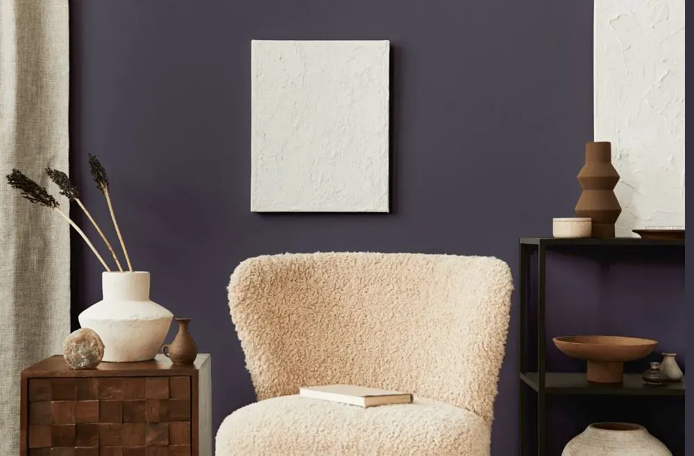 Behr Plush Purple living room interior