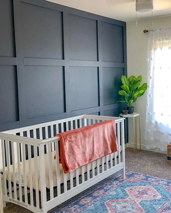 Behr Poppy Seed kids' room wall panelling
